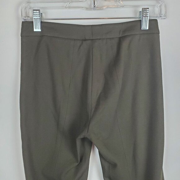 VINCE 4 Ponte Knit Ankle Skinny Pant Zippered hip pockets Dark Army Green - Picture 5 of 6